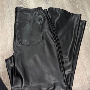 Abercrombie & Fitch High Rise Faux Leather Pants 14